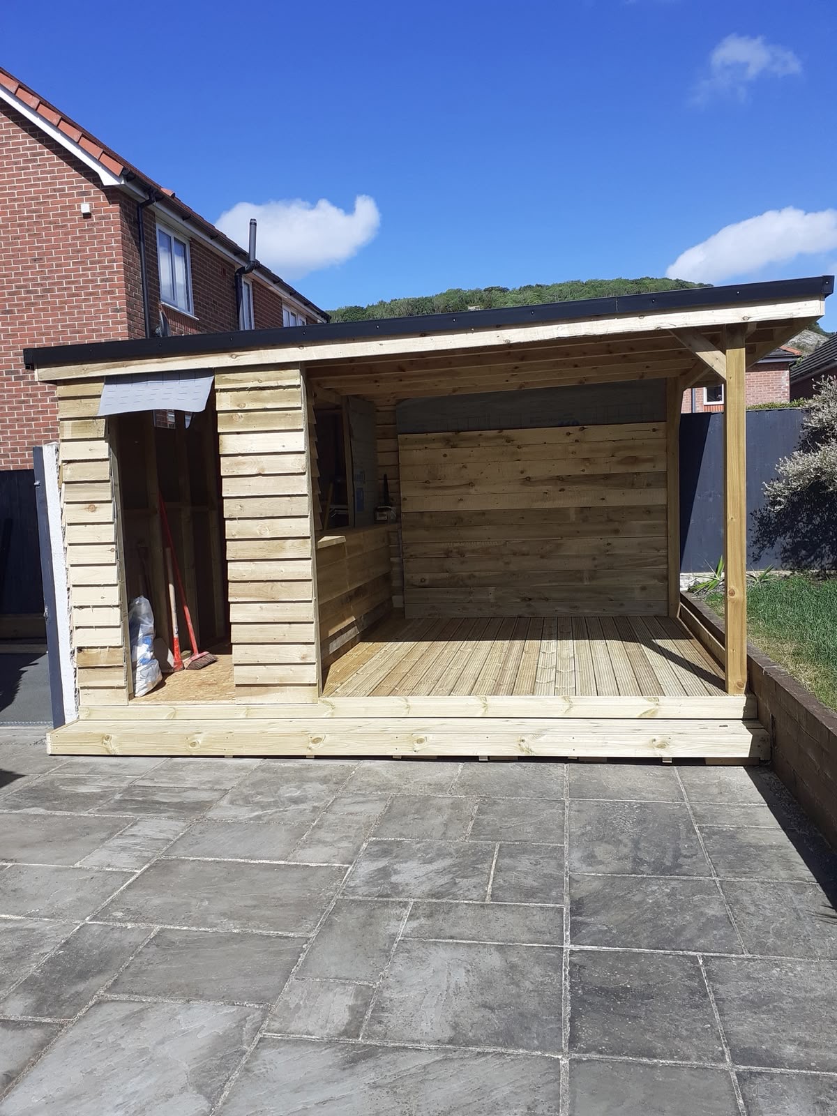 Outdoor timber structure built in Anglesey