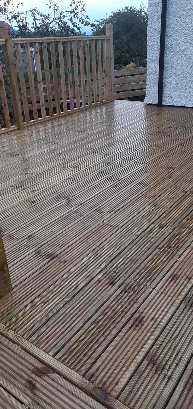 Finished decking project North Wales